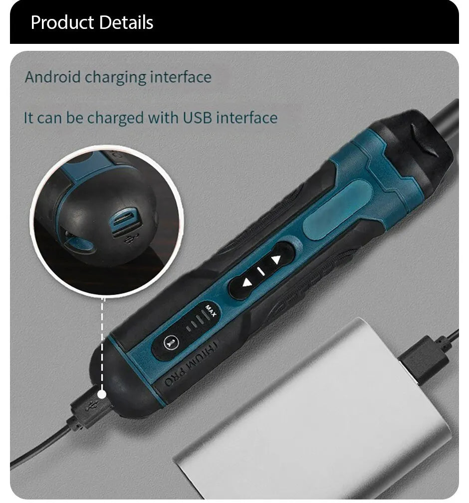 Ergonomic Mini Electric Cordless Screwdriver