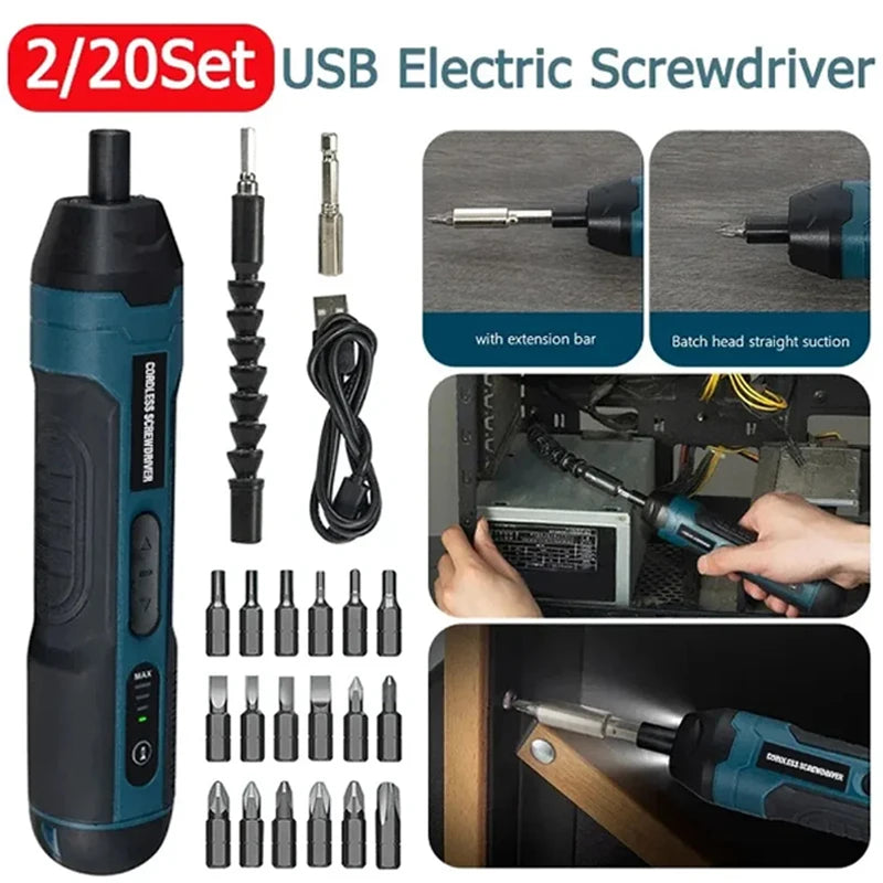 Ergonomic Mini Electric Cordless Screwdriver