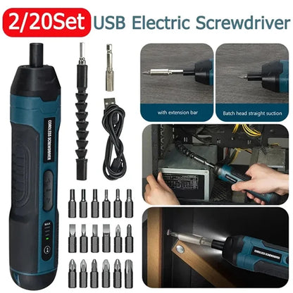 Ergonomic Mini Electric Cordless Screwdriver