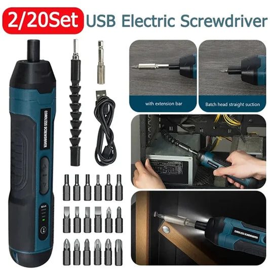 Ergonomic Mini Electric Cordless Screwdriver