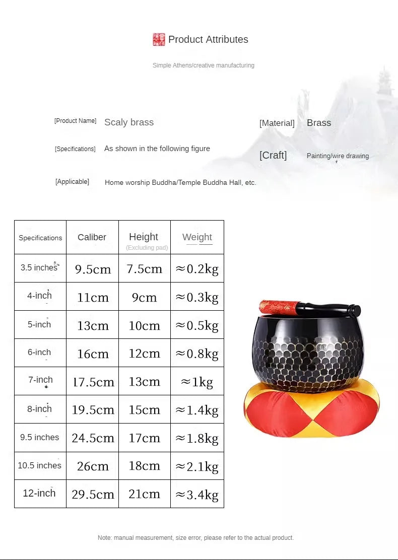 Naturally Soothing Brass Tibetan Singing Bowls