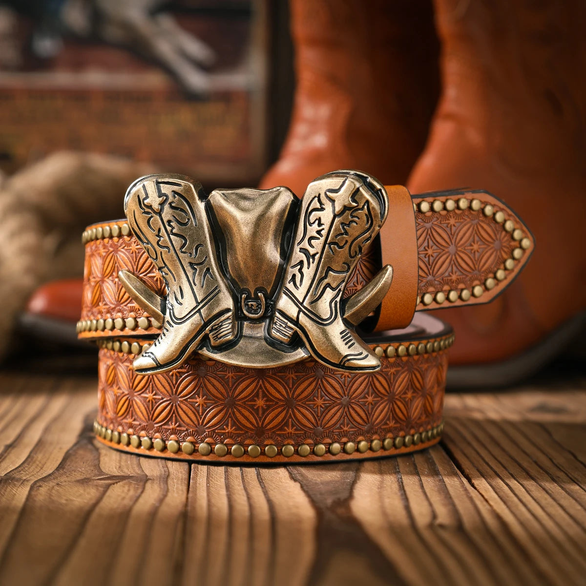 Vibrant Western Inspired Cowboy Belt